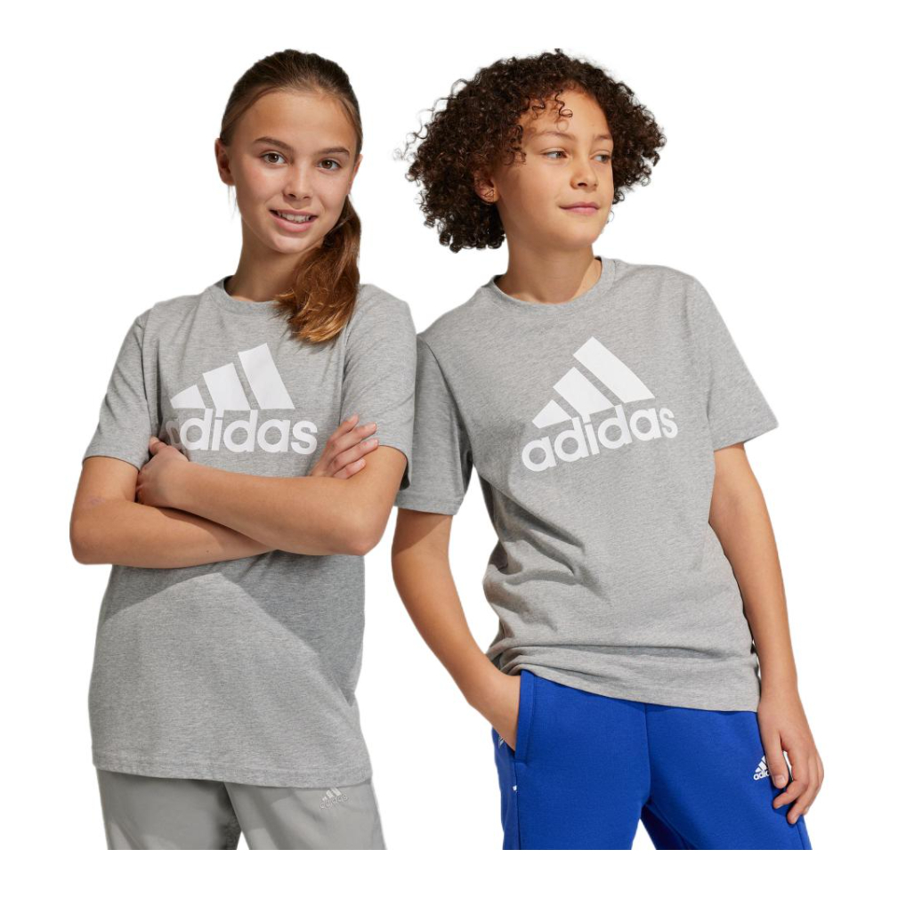 推荐商品：Adidas/阿迪达斯童装 纯棉圆领字母logo印花直筒短袖T恤 大童 HR6379 IC6858 IC6859 IS2581 IX9571 中麻灰/白