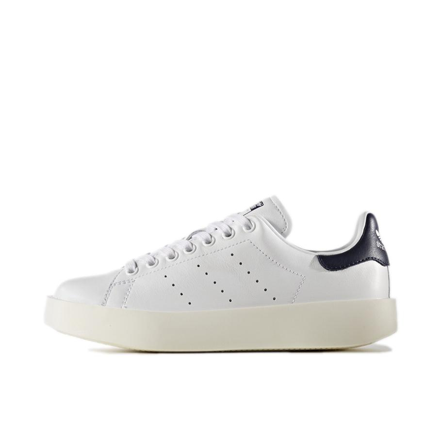 推荐商品：adidas Originals Stan Smith 板鞋 减震透气轻便低帮包裹性 White Collegiate Navy 蓝尾厚底