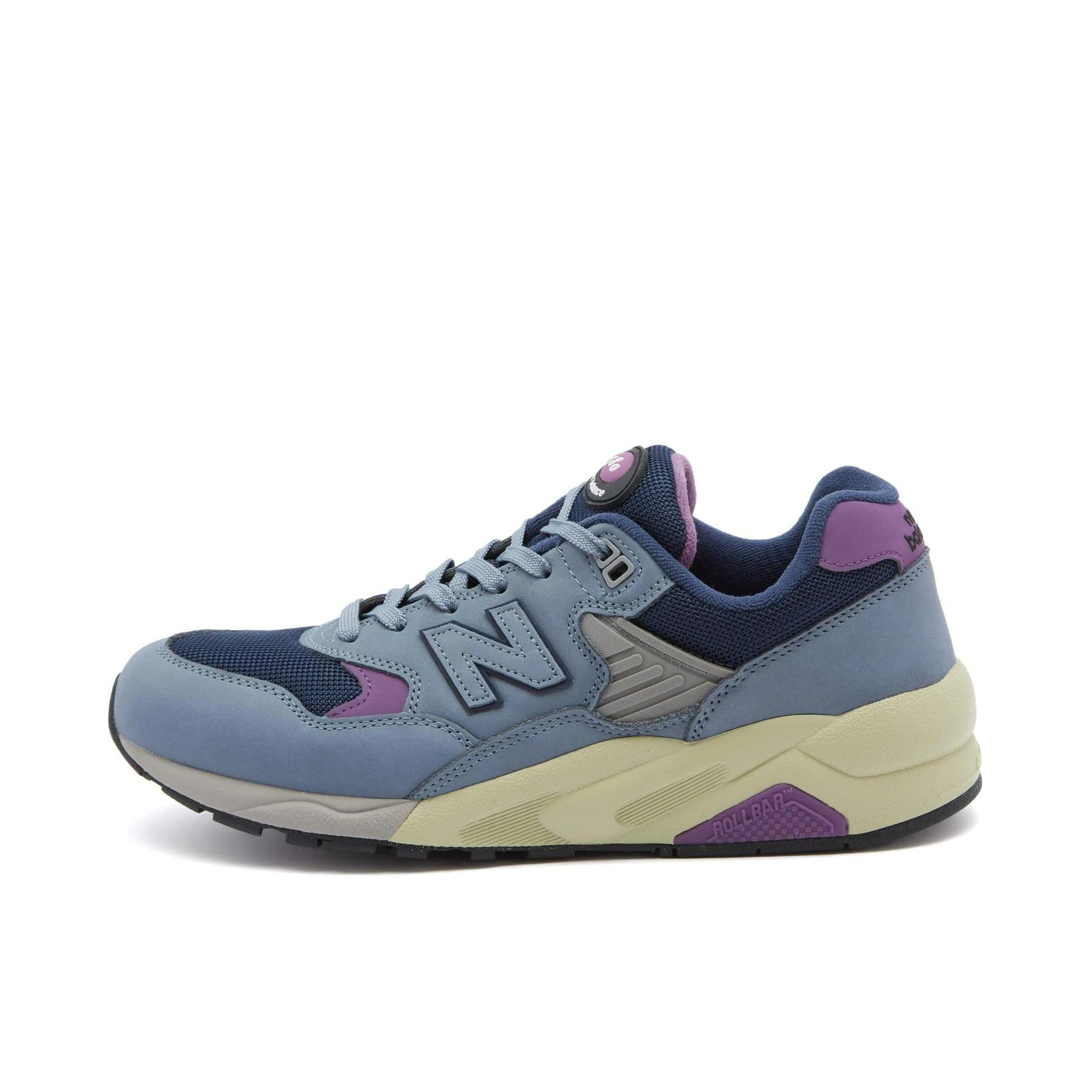 推荐商品：New Balance 580 潮流复古 减震防滑 轻便透气 耐磨 舒适 织物 低帮百搭 运动休闲鞋 蓝紫