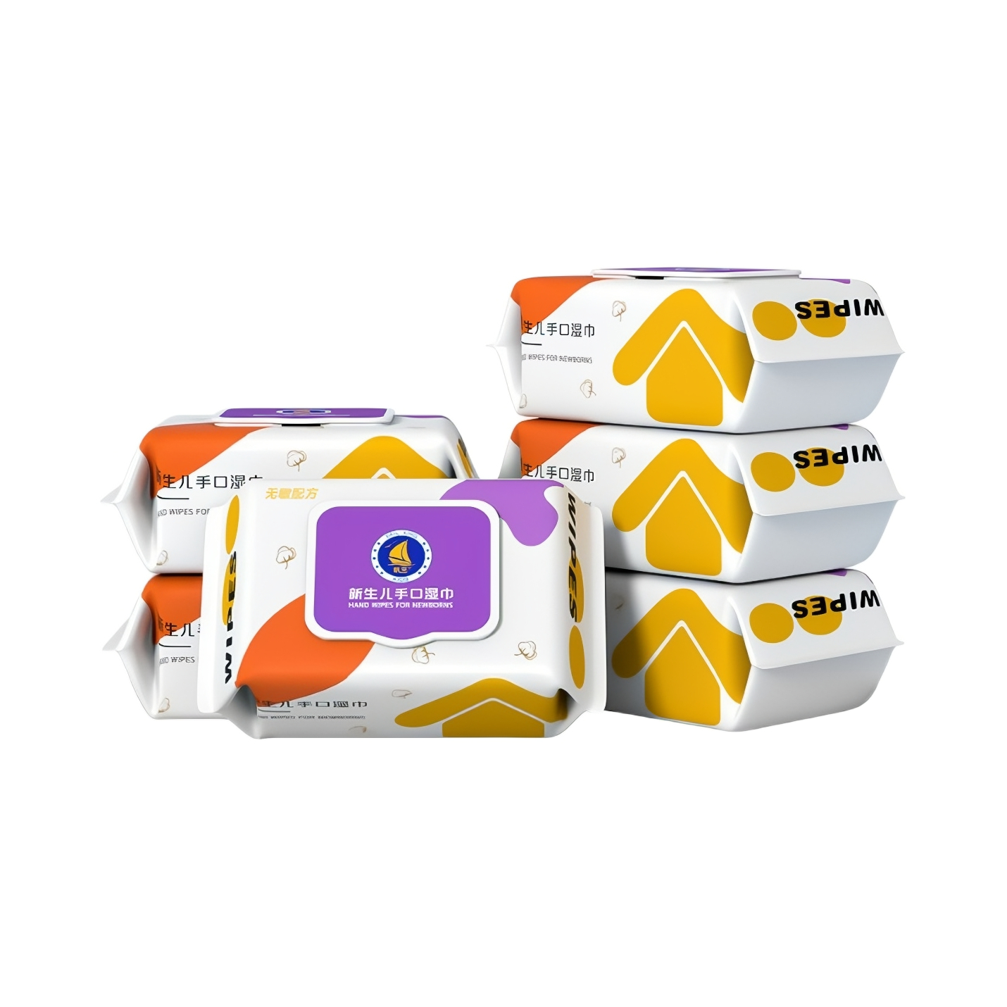 推荐商品：帆王 紫罗兰婴儿手口湿巾擦屁屁带盖