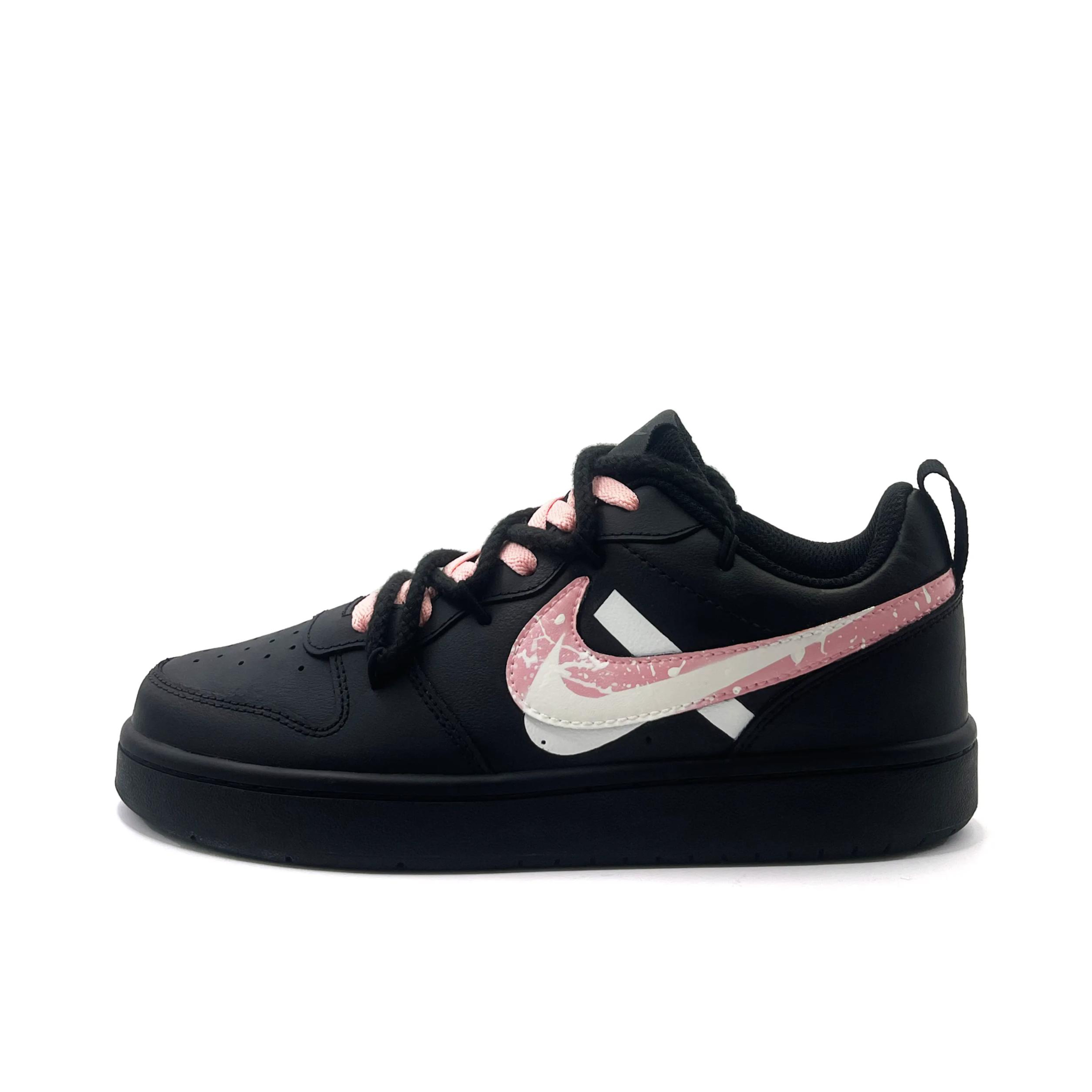 推荐商品：【定制球鞋】 Nike Court Borough 2 板鞋 包裹性增高减龄解构风合成革美式防滑复古轻便 女款/淘淘浪花