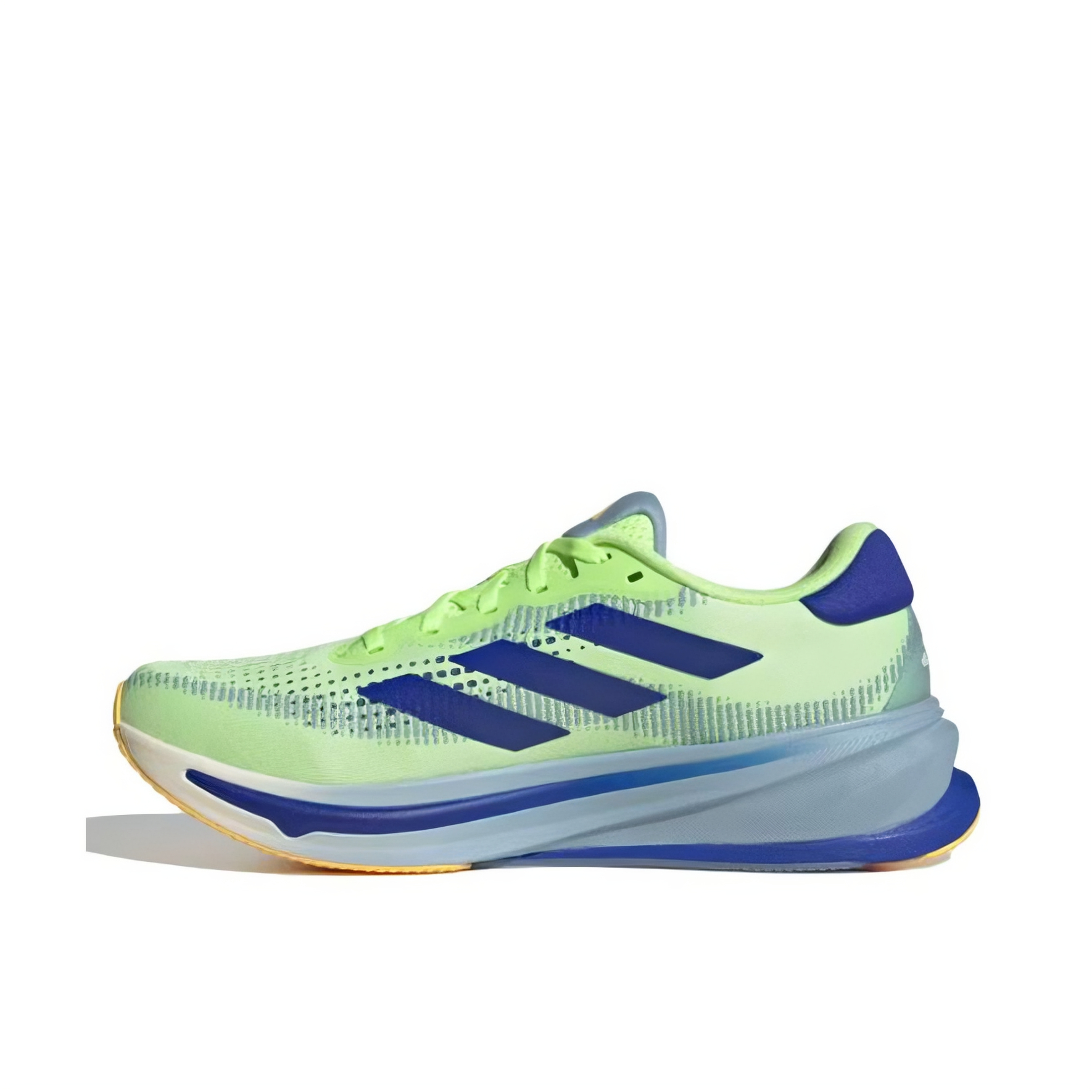 推荐商品：adidas Supernova Rise 跑鞋 减震支撑稳定回弹慢跑圆头美观随心畅跑贴合 浅蓝/蓝色  