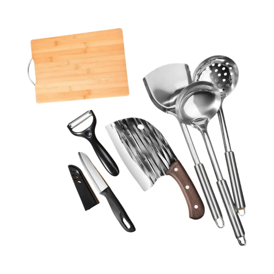 推荐商品：靠谱郎 龙泉系列 厨房刀具7件套套装