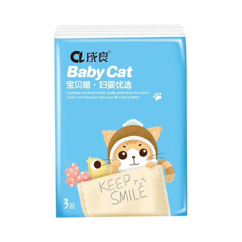 推荐商品：成良 宝贝喵系列 3层 手帕纸 柔软亲肤 母婴适用