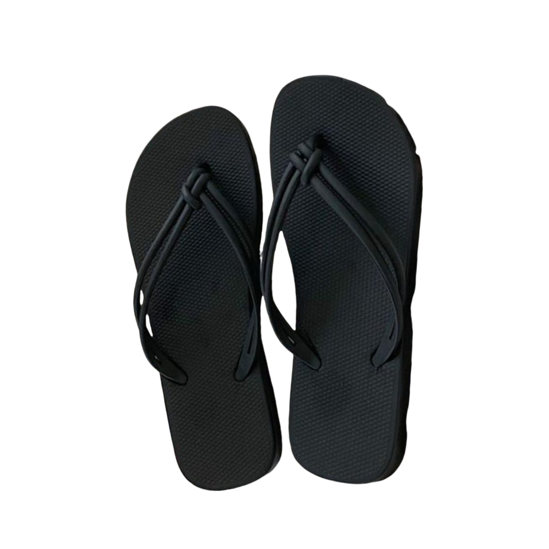 推荐商品：细细条 ins风 外穿 韩风 人字拖 海边 平底 夹板 拖鞋 黑色