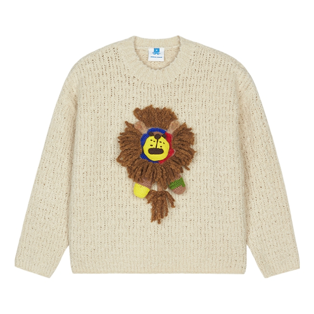 推荐商品：ANGEL CHEN 手钩套头圆领小动物装饰毛衣 女装 AW22-C0405 白