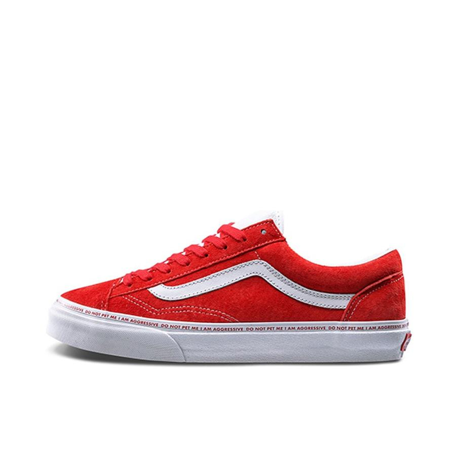推荐商品：Vans/范斯 Style 36 滑板鞋 板鞋 舒适轻便防滑耐磨复古百搭帆布拼接防水运动 36 Year of Dog SANKUANZ 联名/狗年/红色