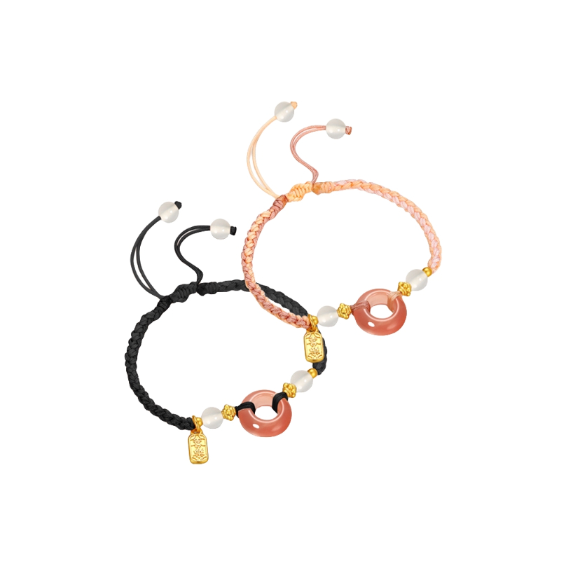 推荐商品：MOVER/魔吻 桃之夭夭平安扣情侣玛瑙手绳 DWM1221