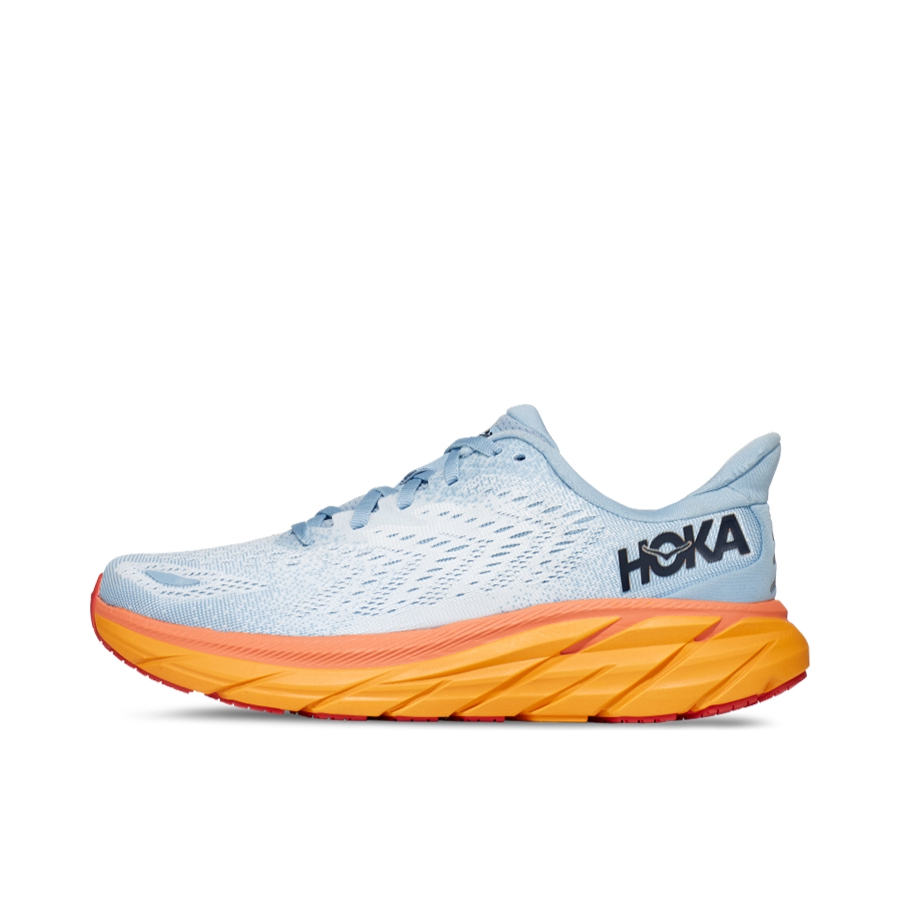 推荐商品：HOKA ONE ONE Clifton 克利夫顿 8 减震回弹 防滑耐磨 网布透气 跑鞋 夏之歌蓝 /冰流蓝