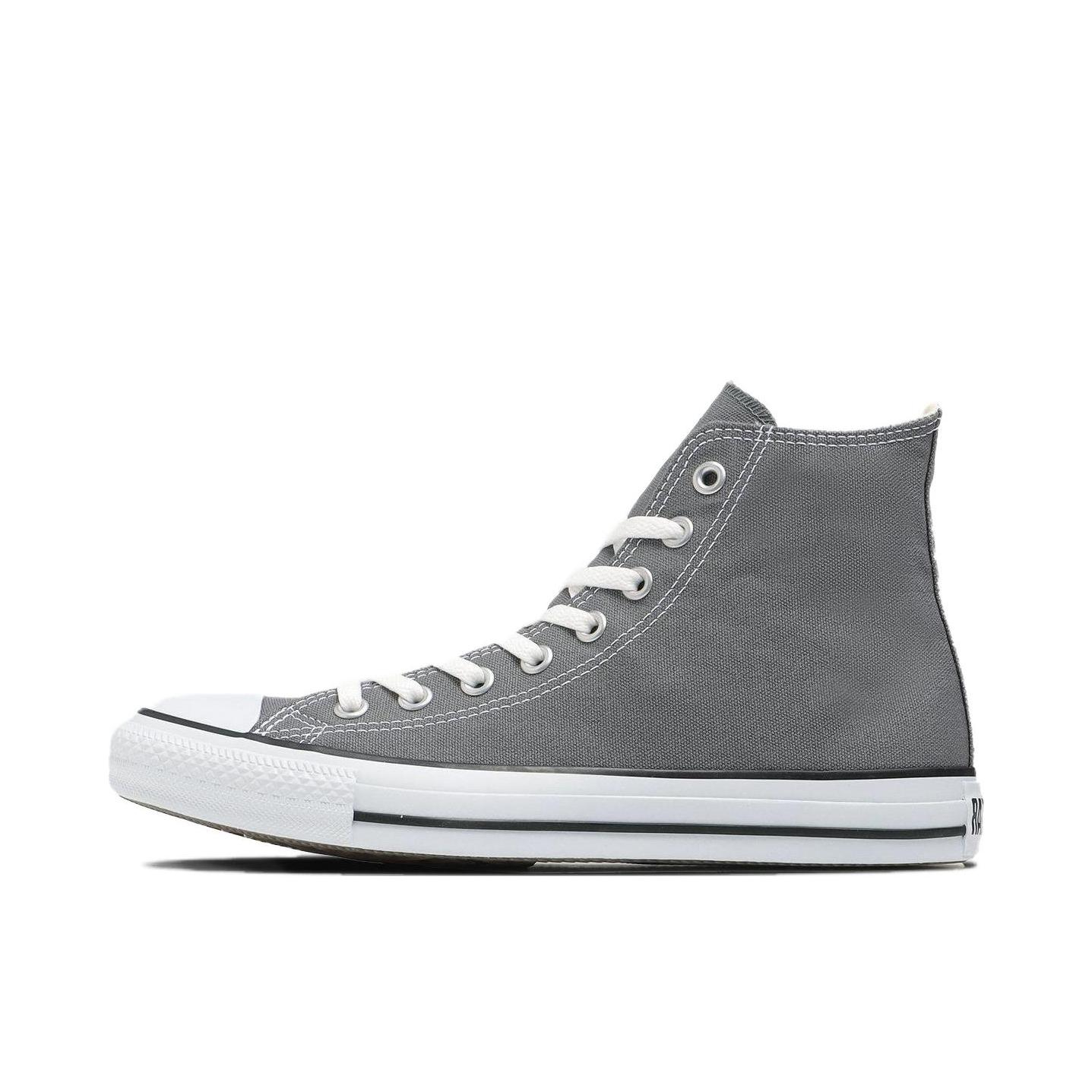 推荐商品：Converse/匡威 Chuck Taylor All Star 帆布鞋 常青款轻便防滑耐磨百搭复古圆头减震贴合高帮 深灰/白色