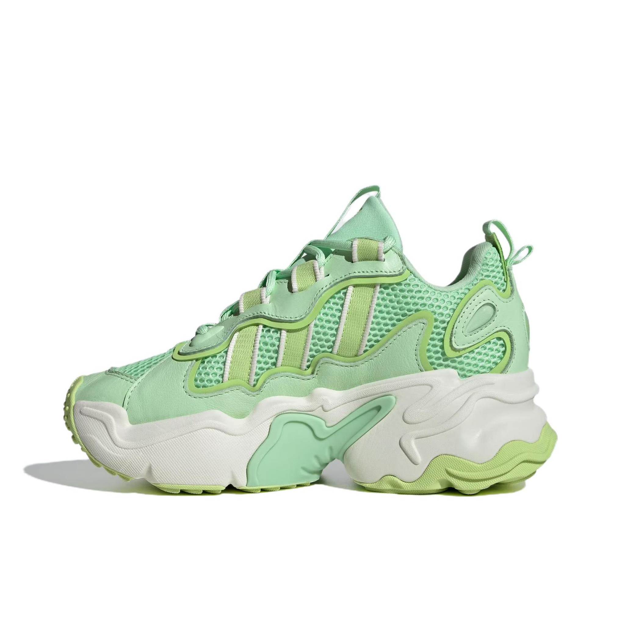 推荐商品：adidas Originals  Ozthemis  减震防滑 耐磨增高 网布贴合  老爹鞋 女款/绿色