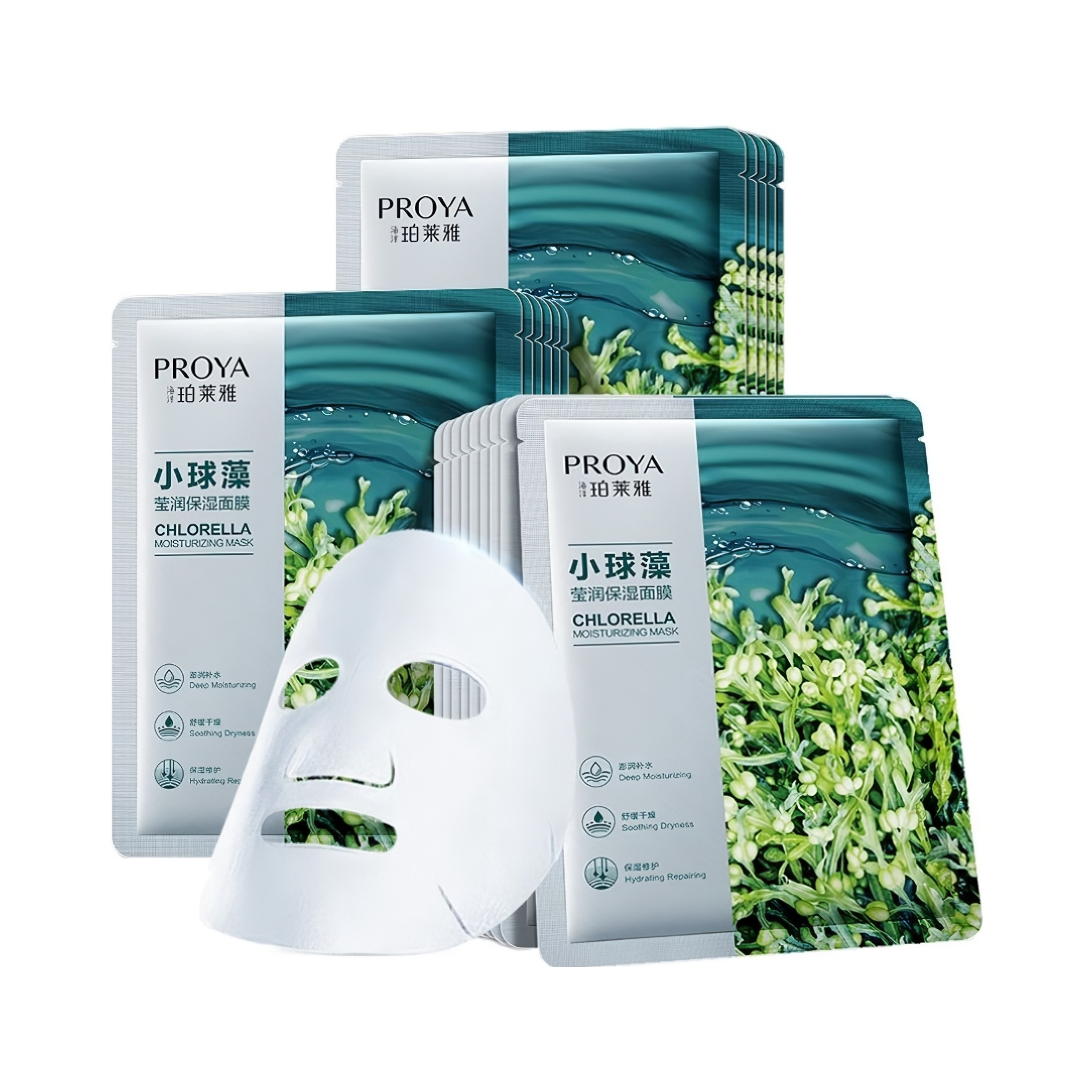 珀莱雅 面膜 小球藻贴片面膜 锁水保湿解渴莹润透亮贴肤 旧版