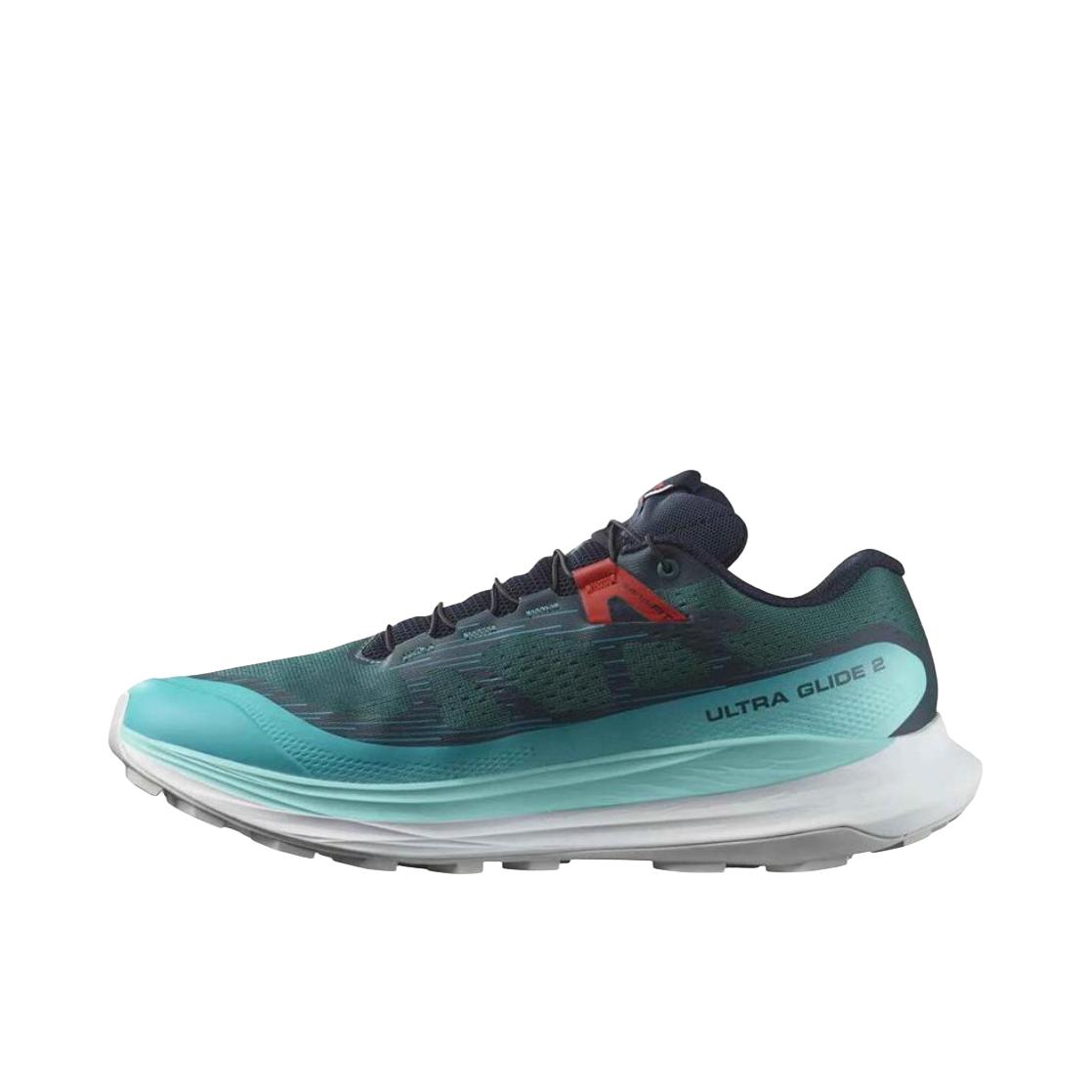 推荐商品：Salomon/萨洛蒙 Ultra Glide 2 防滑耐磨 缓震轻便 稳定支撑 包裹性 织物 网面 运动 跑鞋 蓝色