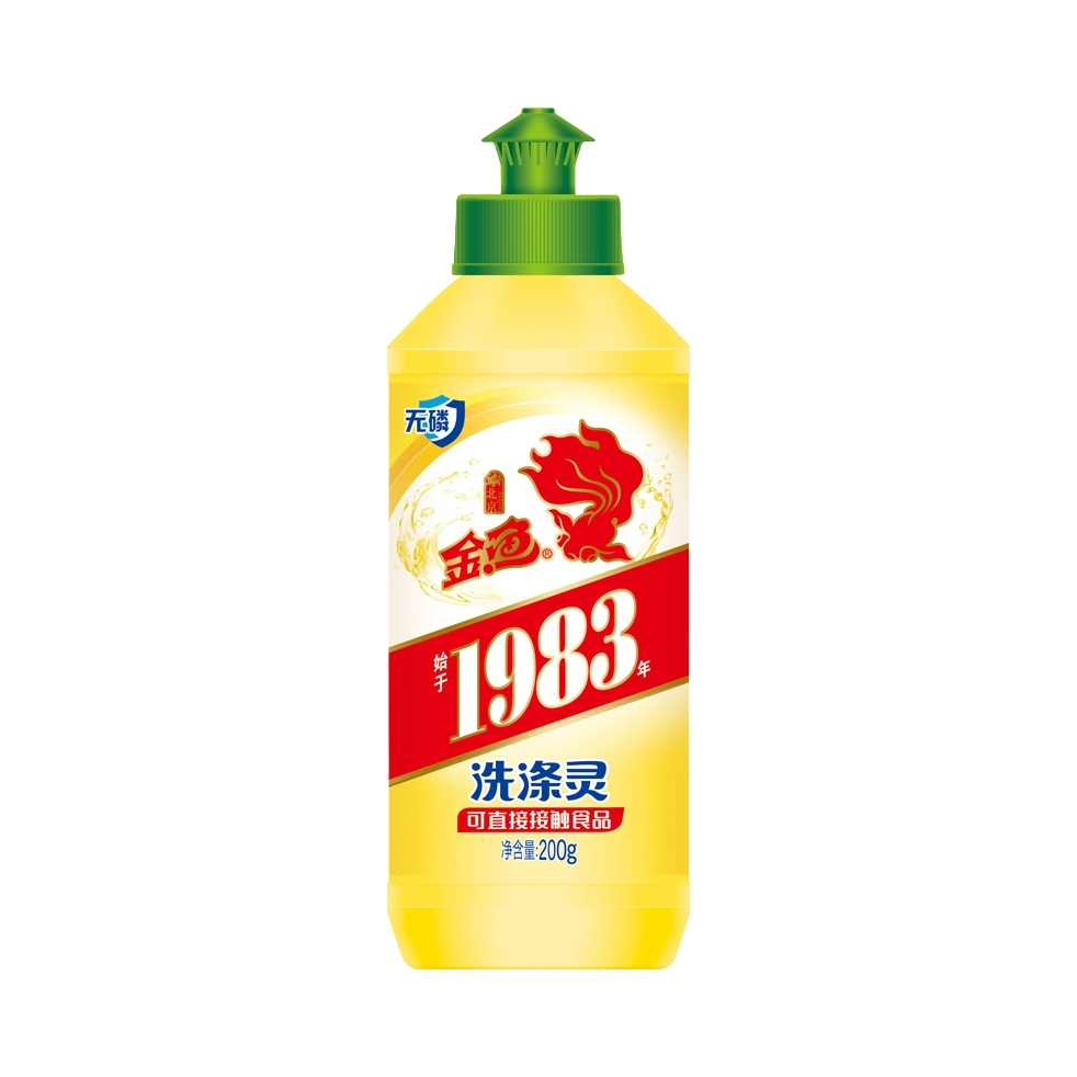 推荐商品：GOLD FISH/金鱼 温和洁净 经典 金鱼1983洗涤灵 瓶装 不伤手食品级果蔬家用去油渍
