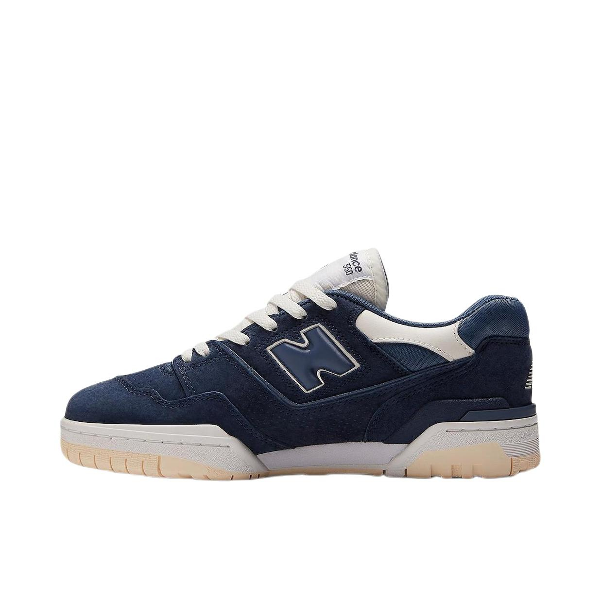 推荐商品：New Balance 550 复古 舒适 百搭 减震透气 防滑耐磨 潮流 运动休闲鞋 Neutral Indigo 绒面革/海军蓝