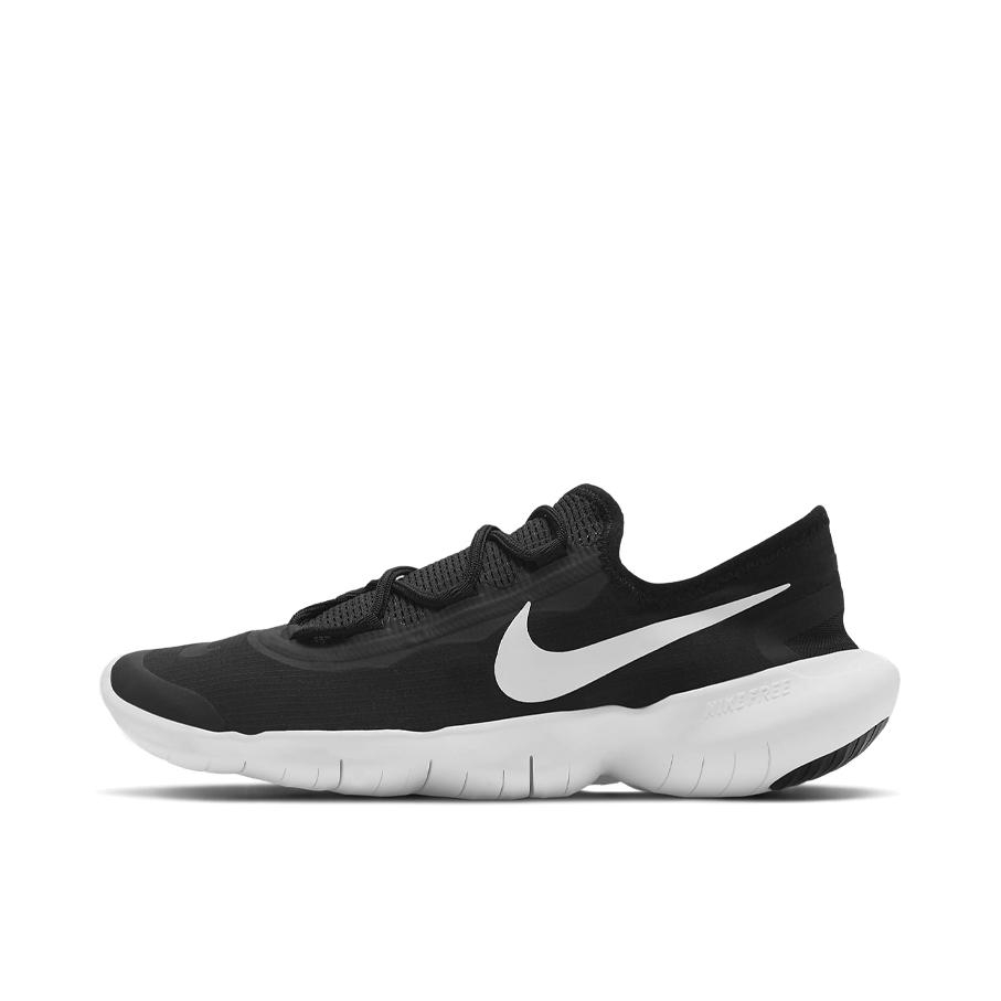 推荐商品：Nike Free RN 5.0 2020 跑鞋 缓震回弹轻便透气休闲舒适防滑耐磨织物运动赤足感训练 黑色/白色