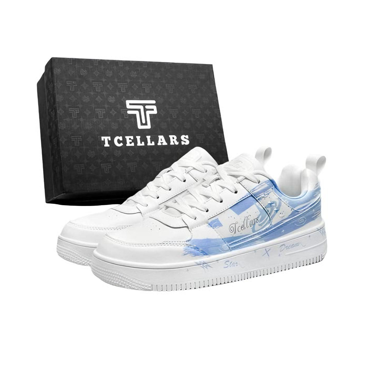推荐商品：TCELLARS 休闲 时尚 耐磨 增高 板鞋 T3212401 礼盒款/星空蓝