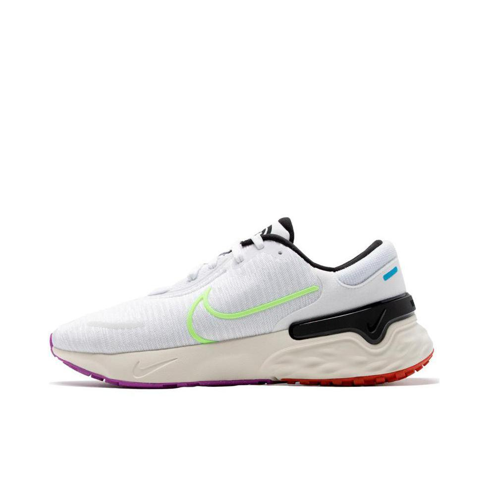 推荐商品：Nike Renew Run 4 跑鞋 缓震防滑耐磨舒适轻便网面透气织物 灰色/荧光绿