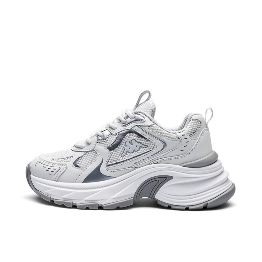 推荐商品：Kappa  K-Spice  甜酷 机能 软弹 轻便 软底  老爹鞋 女款/经典白/冷灰色