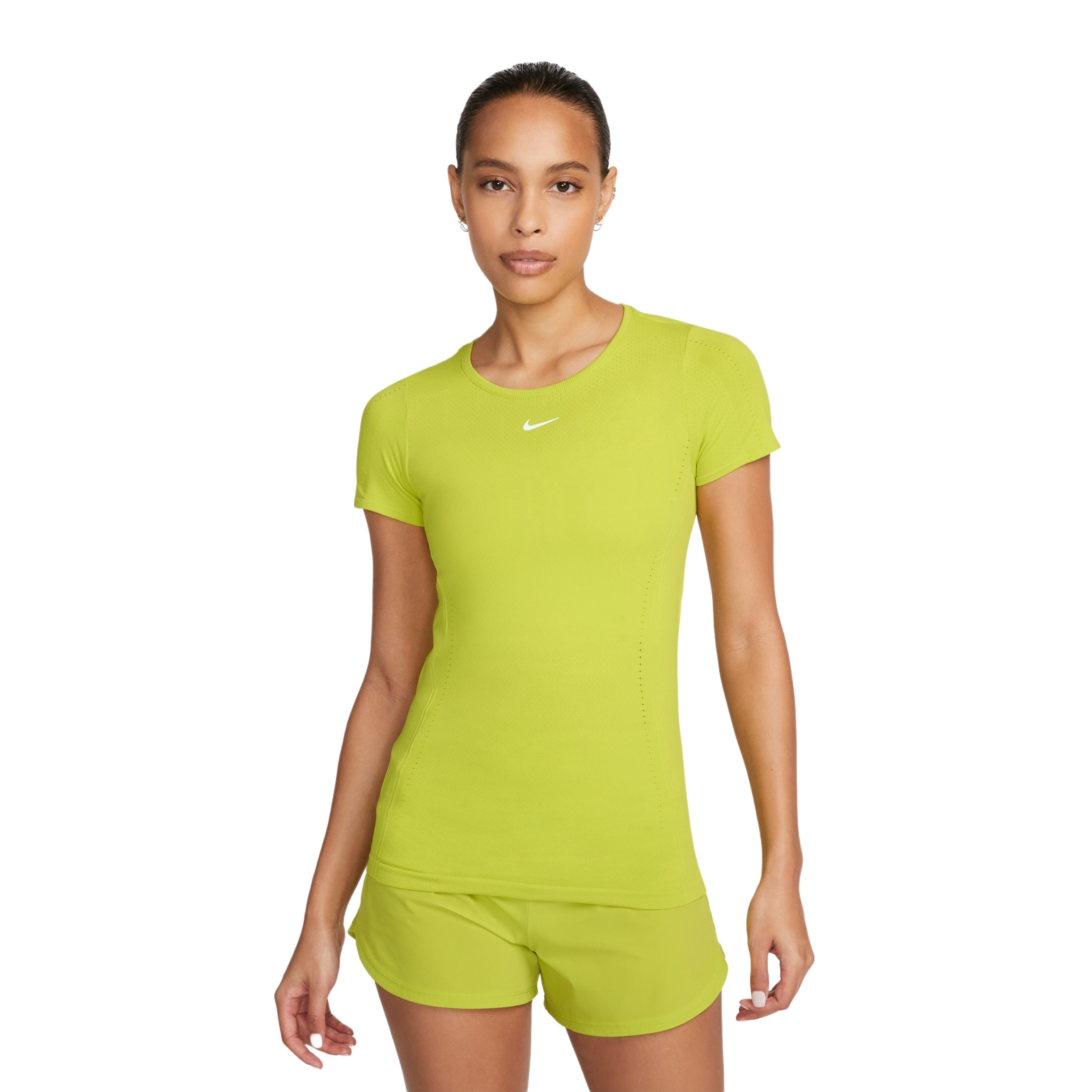 Nike 女装 DRI-FIT ADV AURA 跑步健身圆领上衣运动短袖透气T恤 DD0589