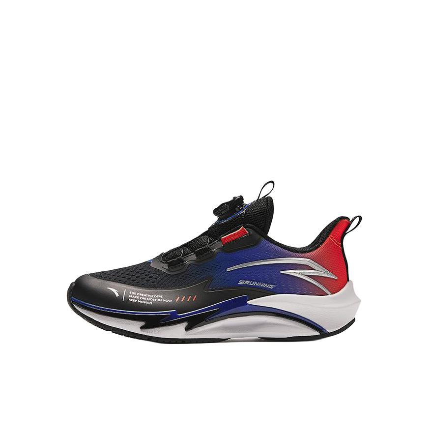 推荐商品：安踏 骇浪Lite 2.0 犟弹科技 竞速 缓震轻便 舒适透气 防滑耐磨 旋钮扣运动鞋儿童 312415503 大童/黑色/群青蓝/彤橘色