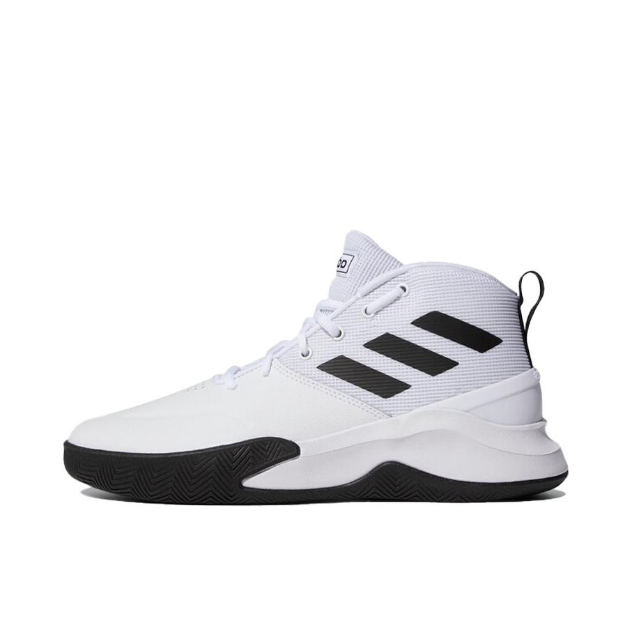 推荐商品：adidas OwnTheGame 篮球鞋 休闲减震回弹防滑耐磨实战训练 白色/黑色