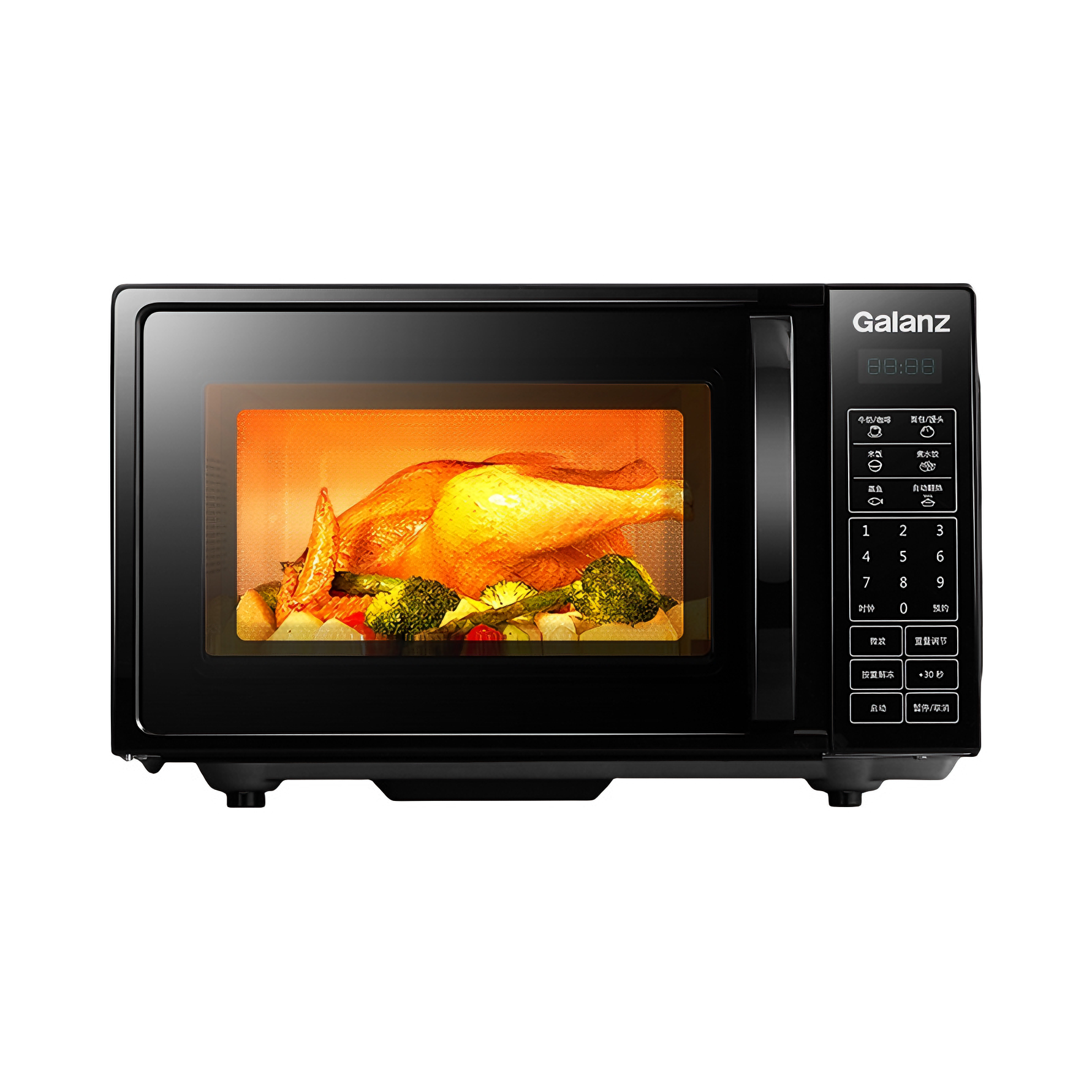 推荐商品：Galanz/格兰仕 微波炉 20L 功能 大平板 速热 杀菌 智能菜单 微蒸煮一体 大功率 机械式 易清洁 易操作 换新 大火力