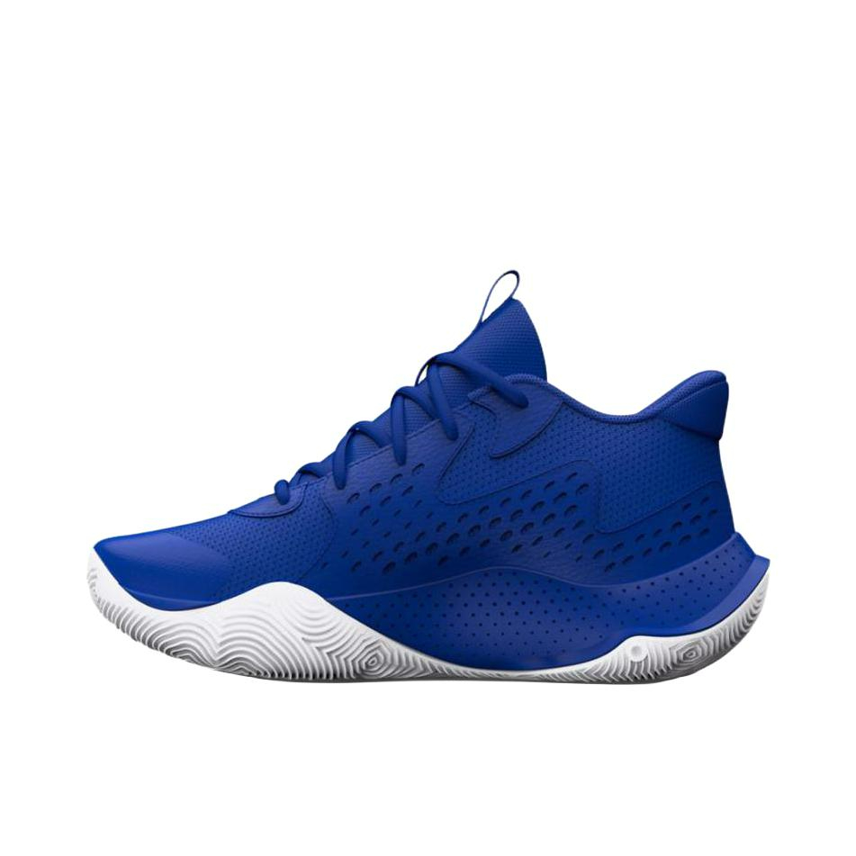推荐商品：Under Armour/安德玛 Jet '23 防滑耐磨 缓震 网面透气 简约时尚 舒适回弹 高包裹 圆头 篮球鞋 3026634 蓝色