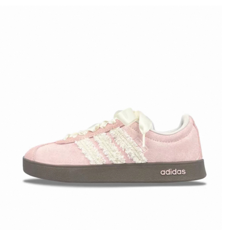 推荐商品：【定制球鞋】Adidas neo VL Court 2.0 德训鞋 板鞋 复古轻便耐磨芭蕾风甜美文艺抗冲击性防水 樱花绮梦