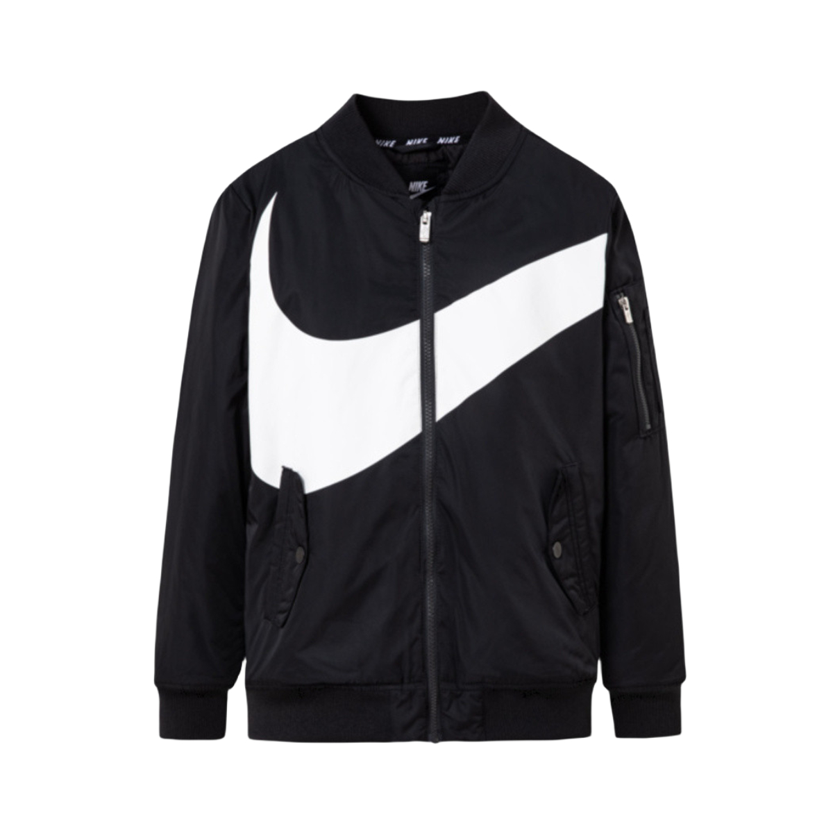 推荐商品：Nike童装 时尚保暖棒球领洋气棉服 大童 NY2142112GS 黑