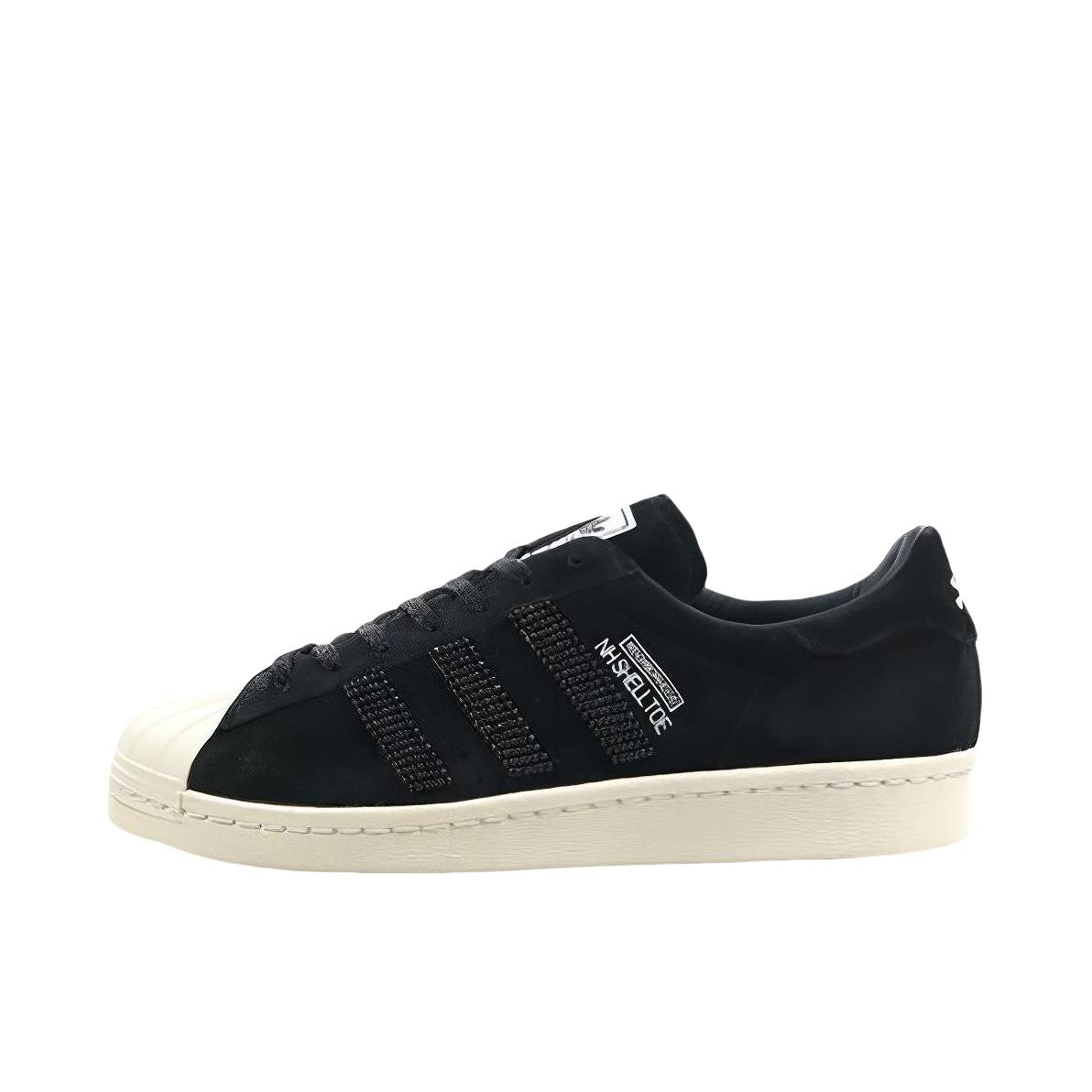 推荐商品：【宋雨琦同款】 adidas Originals Superstar 板鞋 轻便贝壳头薄底舒适百搭耐磨复古 Black/White Neighborhood联名/黑色