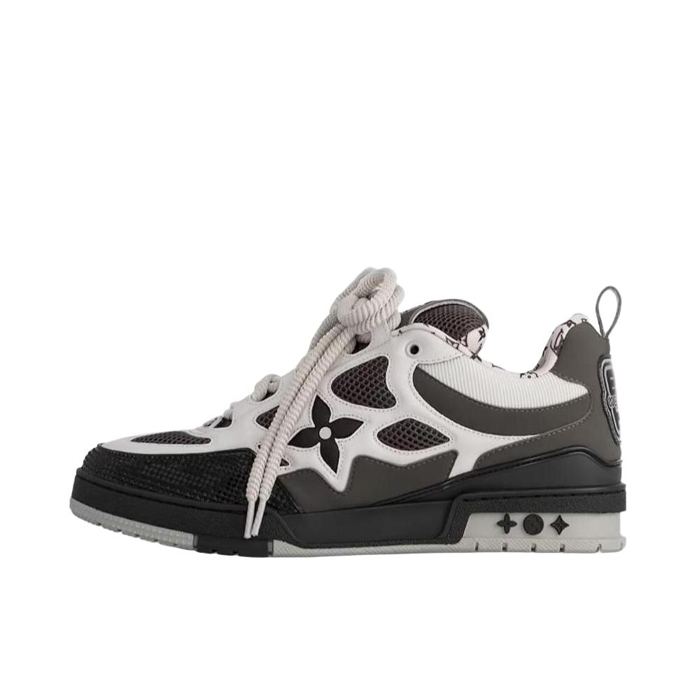 推荐商品：Louis Vuitton Skate系列 小牛皮 防滑耐磨 圆头系带 时尚简约 板鞋 黑色/白色