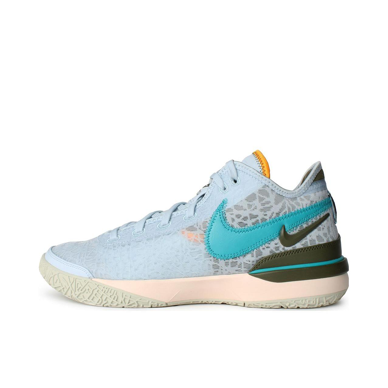 推荐商品：Nike Zoom LeBron NXXT Gen布朗尼一代 篮球鞋 抗扭缓震防滑耐磨透气回弹包裹性训练实战 国外版/白色/蓝色
