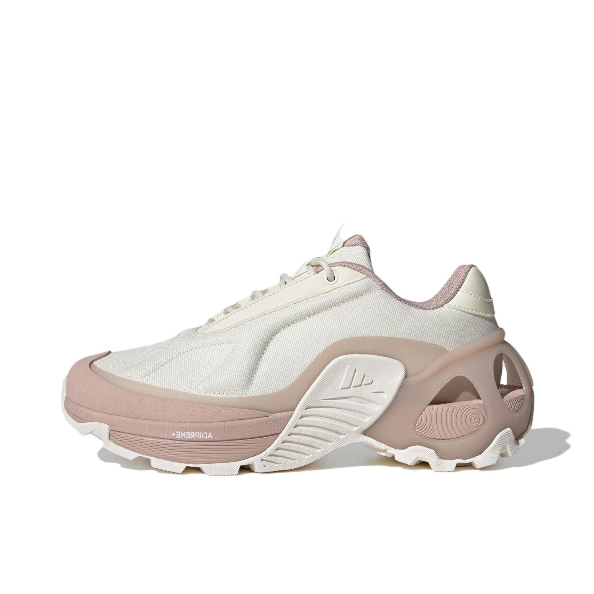 推荐商品：adidas Wonder Runner 跑鞋 轻机甲透气增高织物合成革长跑训练 米色/粉色