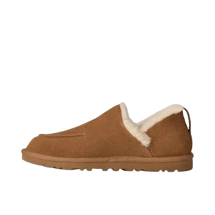 推荐商品：UGG Loria Pull On 单鞋 简约休闲圆头一脚蹬 栗色