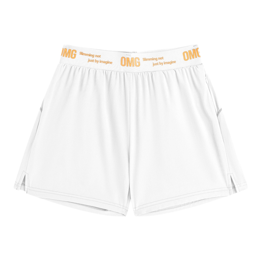 推荐商品：OMG 速干内衬三分裤运动短裤 J-BMDK586 白