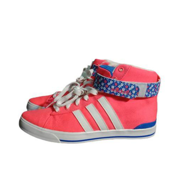 推荐商品：adidas NEO DAILY TWIST 轻便舒适 防滑耐磨 魔术贴 运动休闲鞋 女款/玫红色/蓝色
