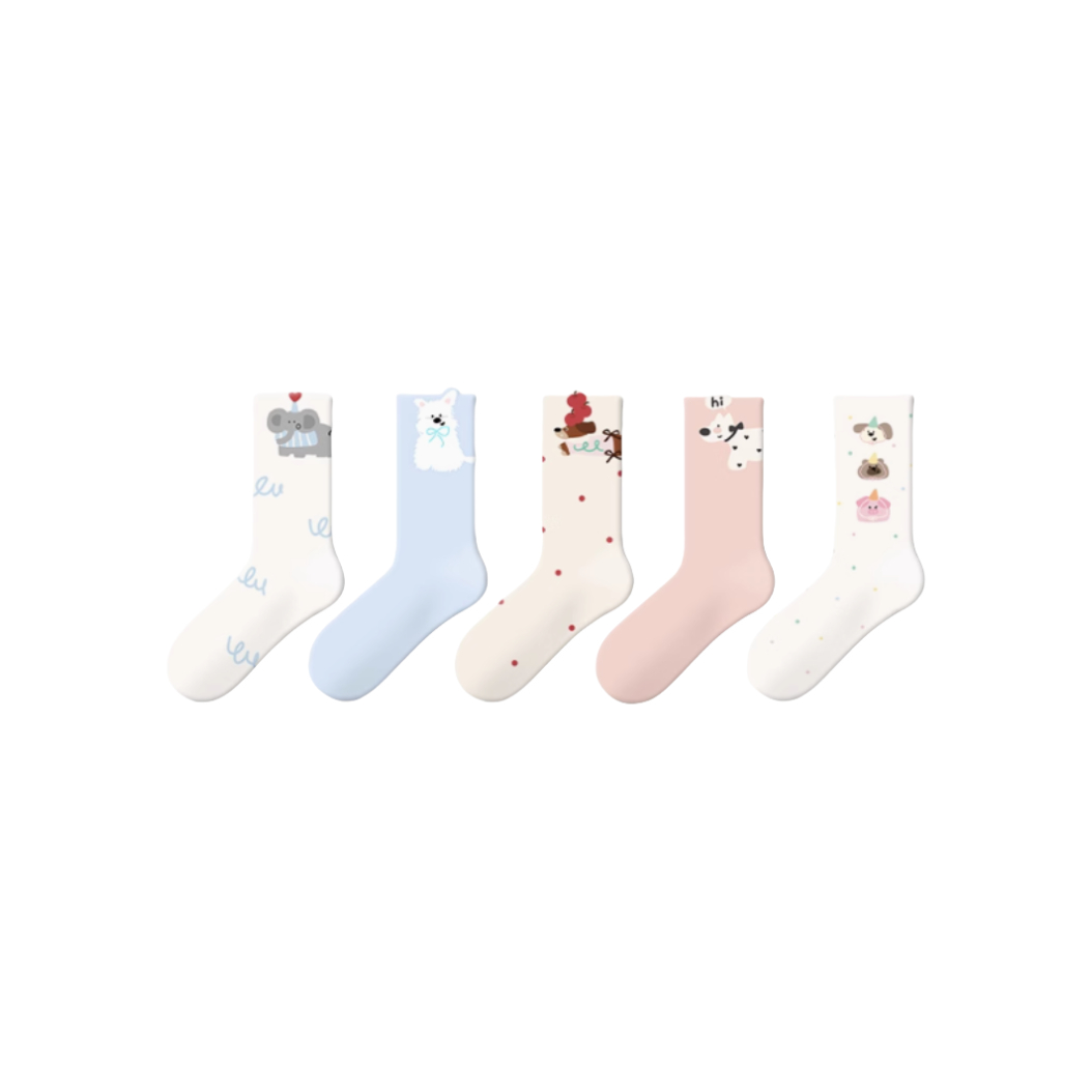 推荐商品：JKN 25SS卡通图案吸湿排汗中短筒袜 JZ3348