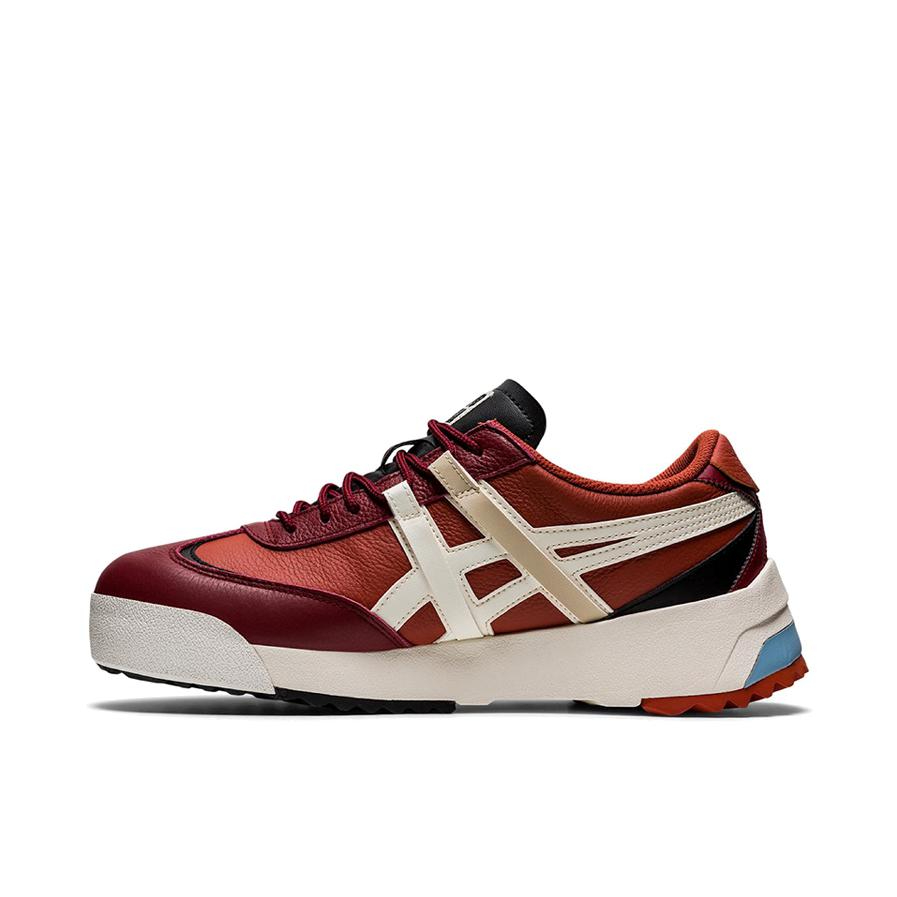 推荐商品：Onitsuka Tiger Delegation EX 简约时尚 舒适 防滑耐磨 轻便透气 复古 厚底鞋 运动休闲鞋 红色/白色/黄色