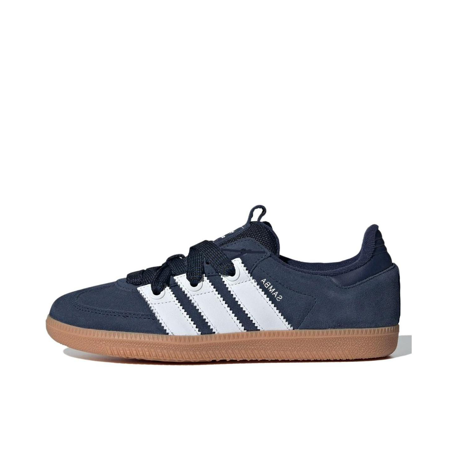 推荐商品：adidas Originals Samba OG T头鞋 板鞋 经典复古舒适百搭耐磨合成革圆头薄底贴合 藏青蓝/白色