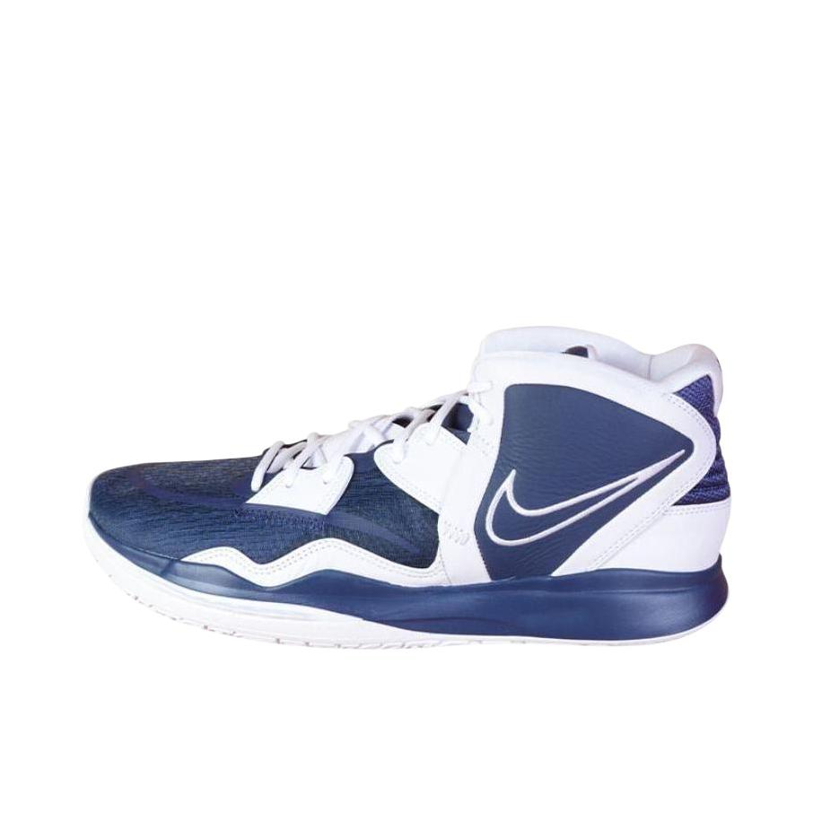 推荐商品：Nike Kyrie 8 infinity 欧文8 防滑耐磨 减震透气 包裹性 实战 织物 合成革 舒适百搭 篮球鞋 Promo/白色/蓝色
