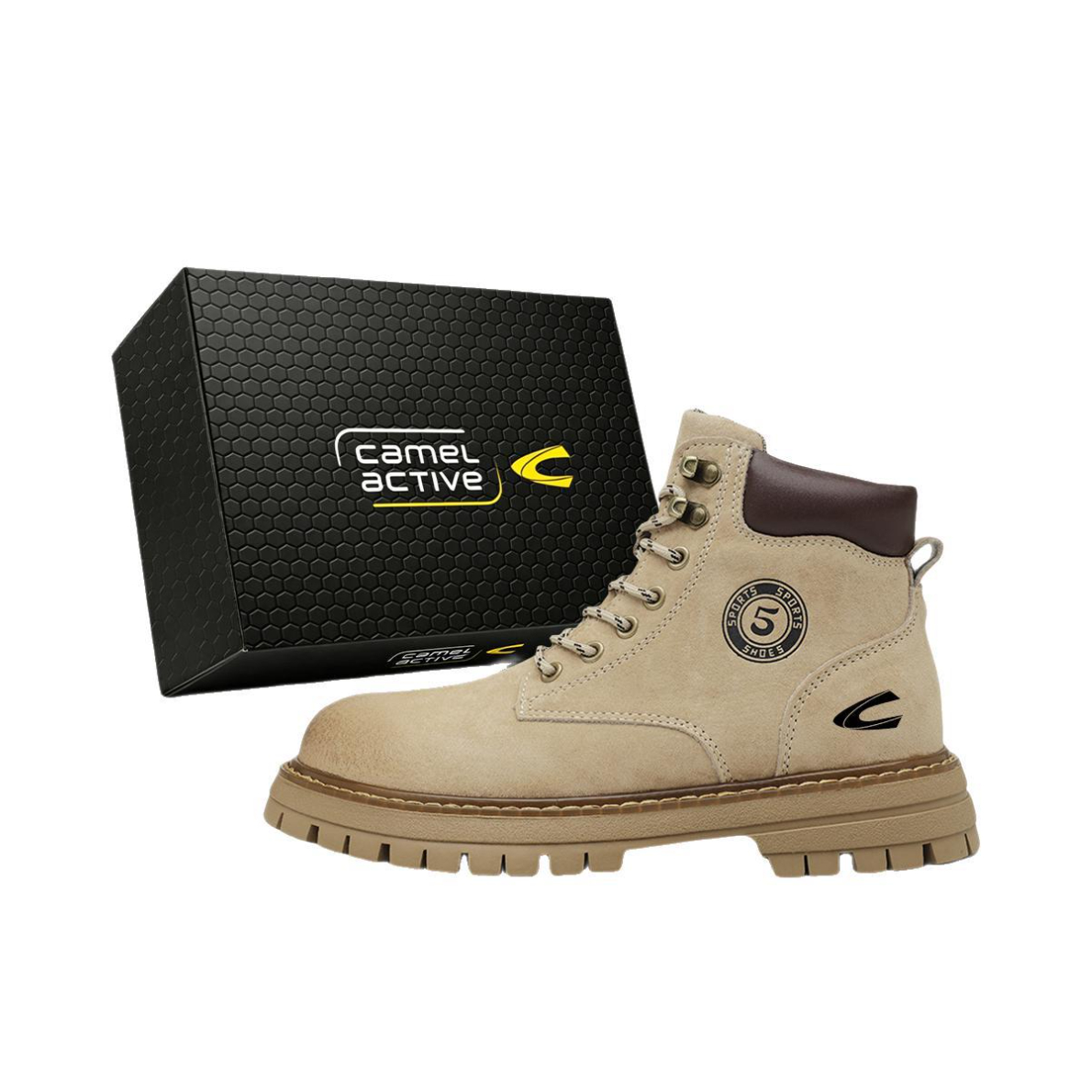 推荐商品：CAMEL ACTIVE/骆驼动感 马丁靴 复古英伦风街头 LTDG-16360 国内/亚太版本/限定礼盒/短筒/沙色