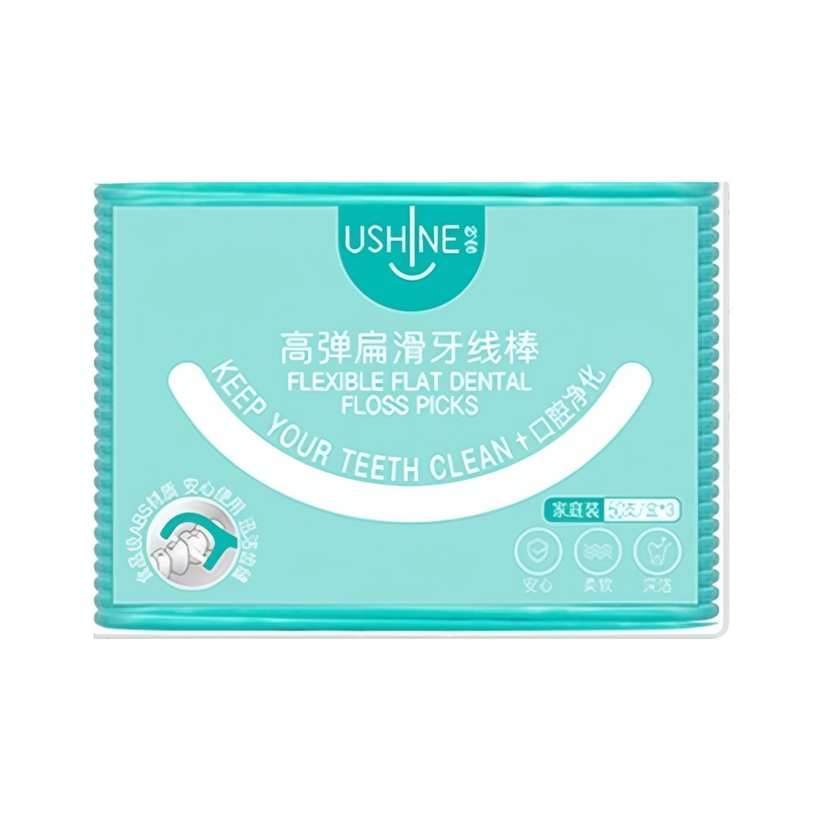 推荐商品：ushine/怡雪 超高拉力牙线棒 清洁齿缝呵护牙龈