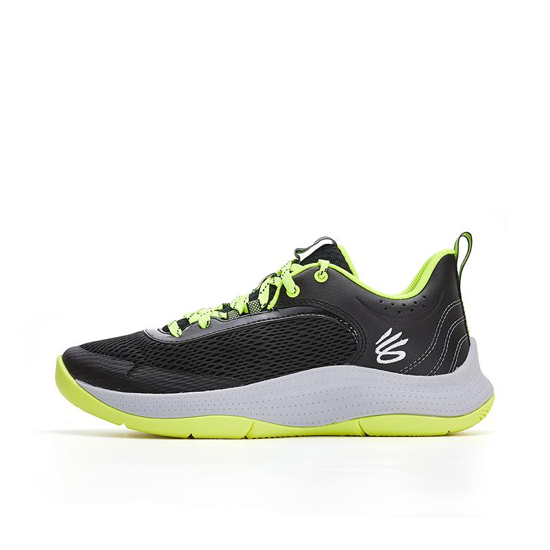 推荐商品：Under Armour/安德玛 3Z6 减震回弹 防滑耐磨 稳定支撑 时尚百搭 篮球鞋 GS/黑色/灰色