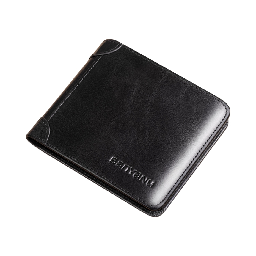 推荐商品：班亚奴 横款真皮超薄皮短款牛皮驾驶证钱夹一体钱包卡包