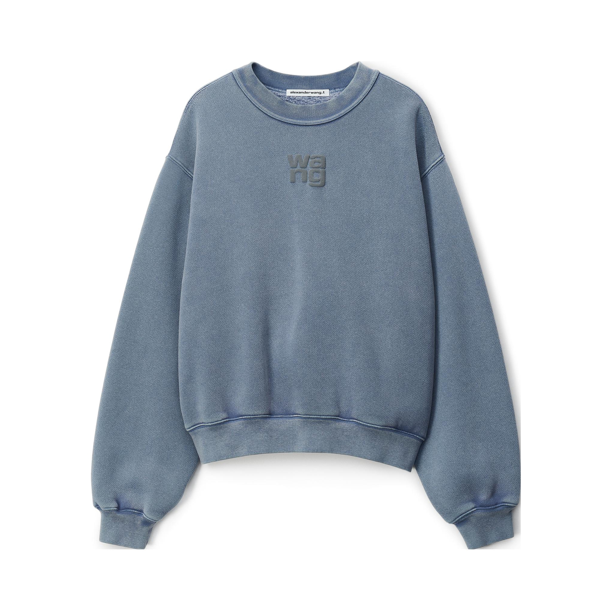 Alexander Wang 2024AW 字母标志印花圆领套头长袖卫衣 男女同款