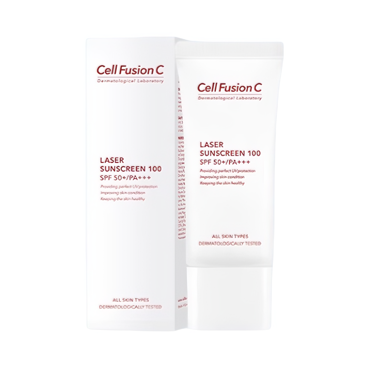 推荐商品：Cell fusion c/秀肤生 高倍物理防晒霜 温和清爽防水水润清透二合一