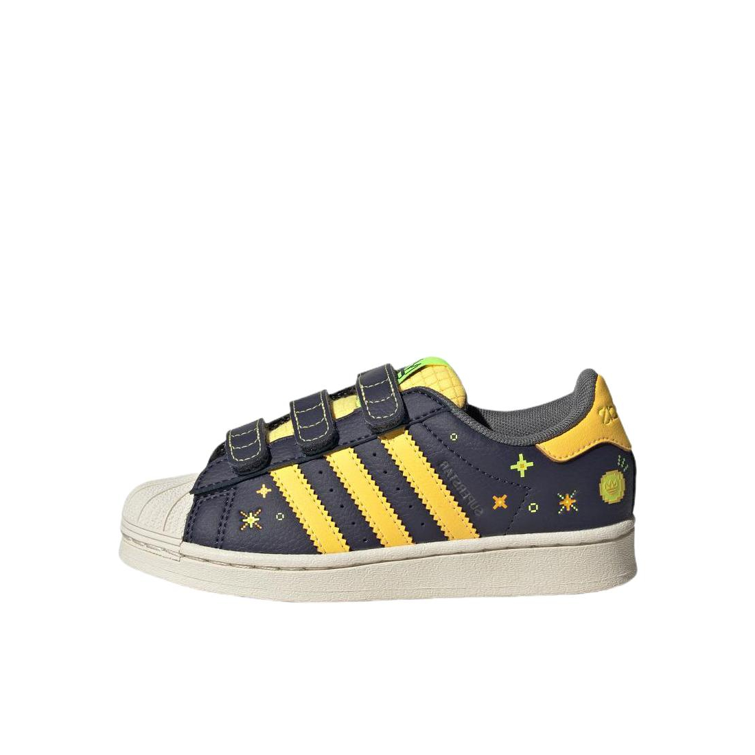 推荐商品：adidas Originals SUPERSTAR CF 潮流耐磨 魔术贴 板鞋儿童 小童/深藏青蓝/黄色/白色