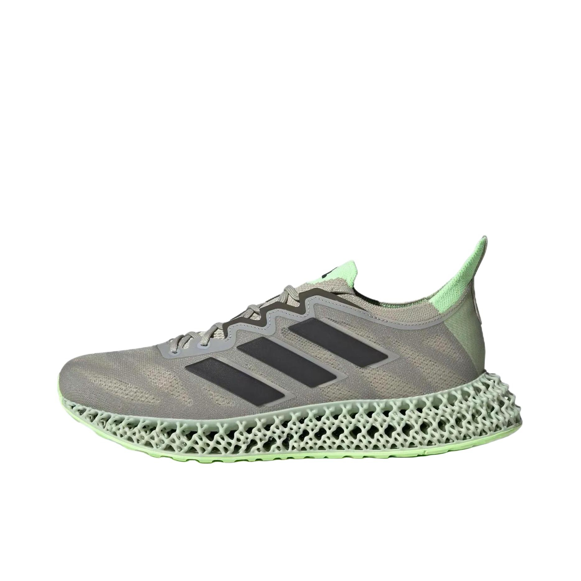 推荐商品：adidas 4DFWD 3 随心 减震透气 轻便耐磨 织物 碳板 跑鞋 绿色/灰色