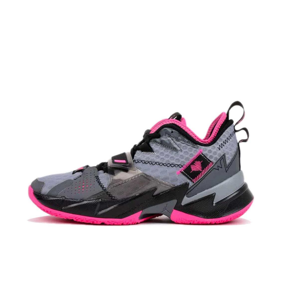 推荐商品：Jordan Why Not Zer0.3 威少3 篮球鞋 透气减震回弹防滑耐磨实战 国外版/灰色/粉色